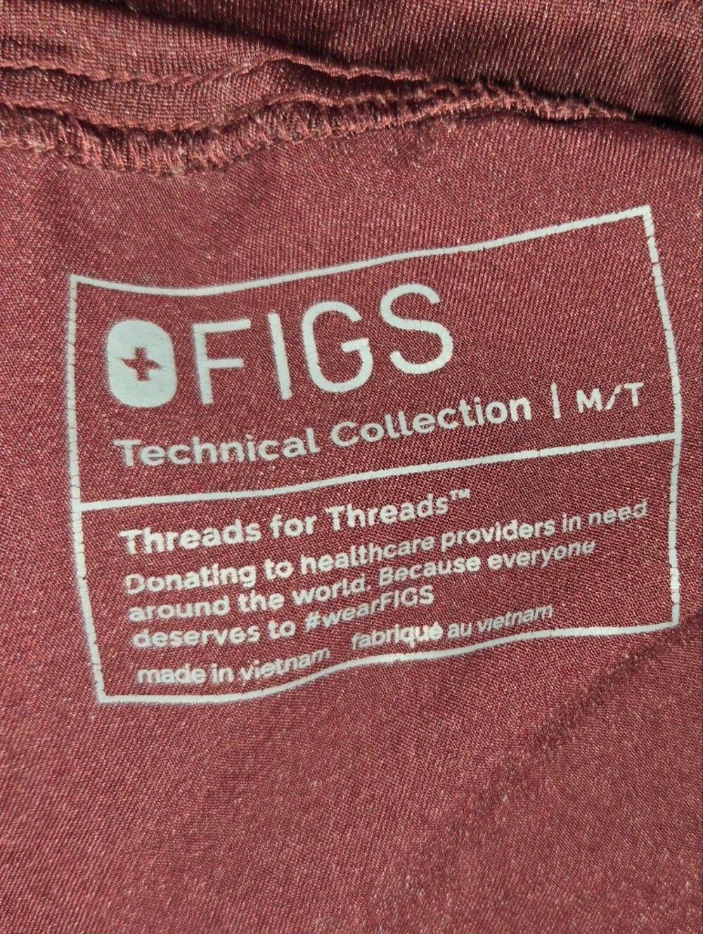 Figs Technical Collection Burgundy Scrub Pants Men's Tansen Jogger Medium Tall